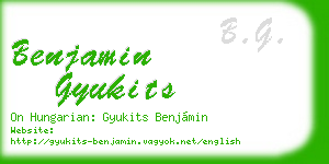 benjamin gyukits business card